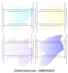 Geometric set of minimalistic abstract lines forming frames for text. vector design illustration of strict geometry graphics.
