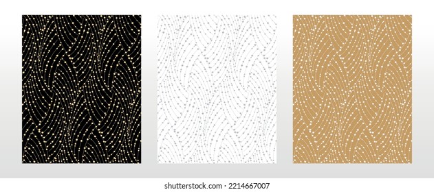 Geometric set of seamless colored patterns. Simpless vector graphics