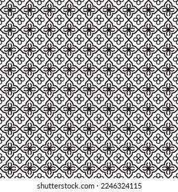 Geometric set of seamless gray and white patterns. Simple vector graphics