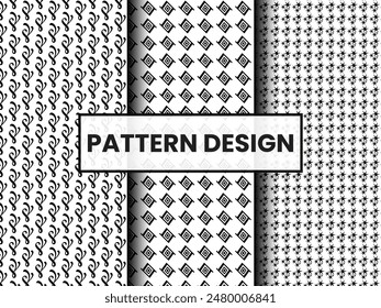 Geometric set of seamless gray and white patterns. Simpless vector colorful backgrounds with modern minimal labels. Cute abstract geometrical textures. Simple pattern design for babies, kids, decor 