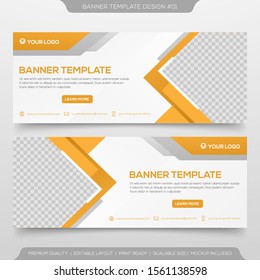 Geometric  set of simple banner template design with modern style and minimalist concept