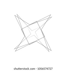 Geometric set stars and flowers for gifts and holidays pattern vector EPS10