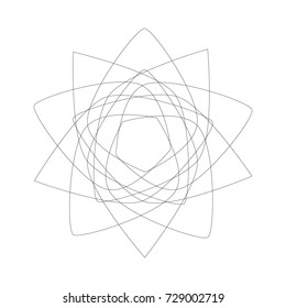 Geometric set stars and flowers for gifts and holidays pattern vector EPS10