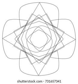 Geometric set stars and flowers for gifts and holidays pattern vector EPS10