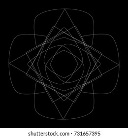 Geometric set stars and flowers for gifts and holidays pattern vector EPS10