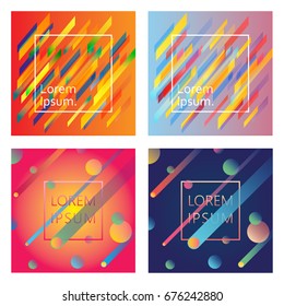 Geometric set vector pattern, memphis style pattern, trendy vector background with various objects