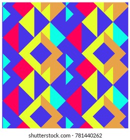 Geometric shades and light squares seamless pattern. Design for print, fabric, textile. Seamless wallpaper.