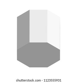 geometric shaft in perspective on a white background
