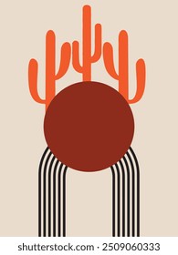 geometric shape and abstract art with natural element