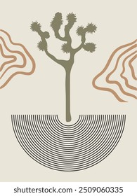 geometric shape and abstract art with natural element