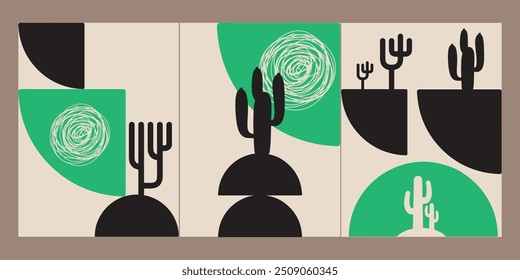 geometric shape and abstract art with natural element