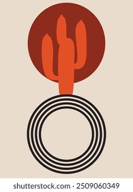 geometric shape and abstract art with natural element