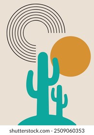 geometric shape and abstract art with natural element
