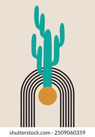 geometric shape and abstract art with natural element