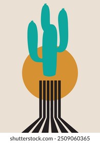 geometric shape and abstract art with natural element