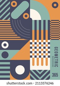 Geometrische Form abstrakter Hintergrund Moderne Kunst Stil. Vorlagen für Design-Elemente können für Plakate, Hintergrund, Veröffentlichung, Broschüre, Flyer, Broschüre, Vektorgrafik verwendet werden