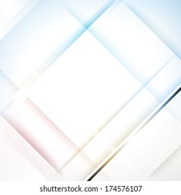 Geometric shape abstract background with shadows - vector illustration