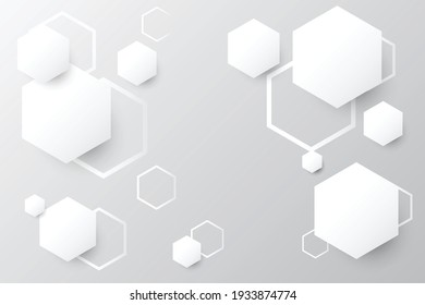 Geometric Shape Abstract Background. Technology Banner Wallpaper. Vector