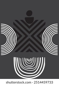 geometric shape and abstract background wall decoration