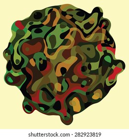 Geometric shape with abstract colourful wavy background for card template