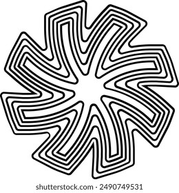 Geometric shape abstract design with seamless patterns and lines, ideal for creative vector art. This modern design element enhances any artistic work