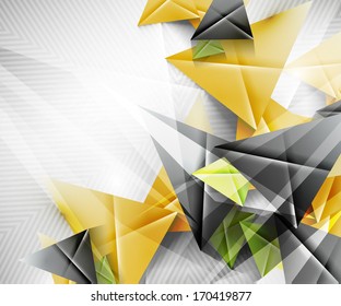 Geometric shape abstract triangle vector background
