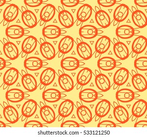 Geometric shape abstract vector illustration. Seamless pattern.