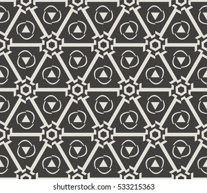 Geometric shape abstract vector illustration. Seamless pattern.