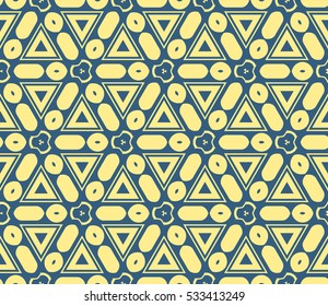Geometric shape abstract vector illustration. Seamless pattern.