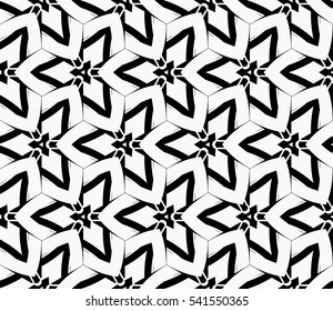 Geometric shape abstract vector illustration. Seamless pattern.