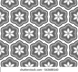 Geometric shape abstract vector illustration. Seamless pattern.