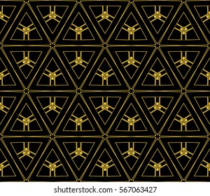 Geometric shape abstract vector illustration. Seamless pattern.