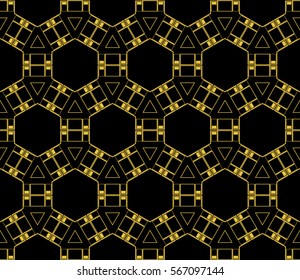 Geometric shape abstract vector illustration. Seamless pattern.