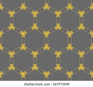 Geometric shape abstract vector illustration. Seamless pattern.