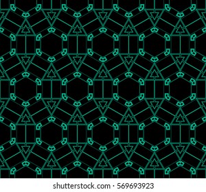 Geometric shape abstract vector illustration. Seamless pattern.