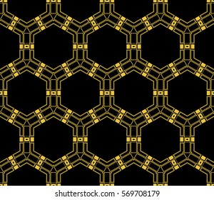Geometric shape abstract vector illustration. Seamless pattern.