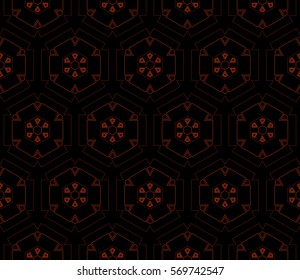 Geometric shape abstract vector illustration. Seamless pattern.