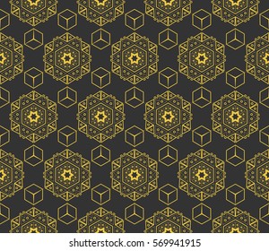 Geometric shape abstract vector illustration. Seamless pattern.