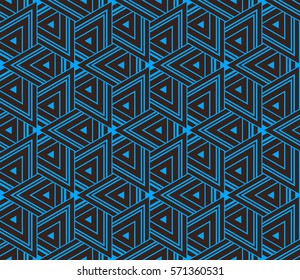 Geometric shape abstract vector illustration. Seamless pattern.