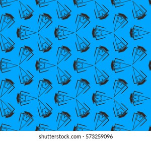 Geometric shape abstract vector illustration. Seamless pattern.