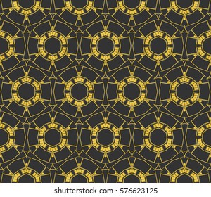 Geometric shape abstract vector illustration. Seamless pattern.