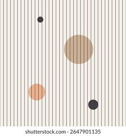 Geometric shape aesthetic modern striped linear minimal element, vector art illustration.