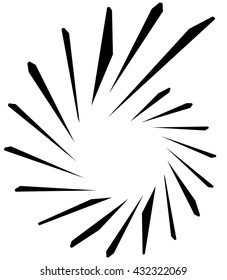 Geometric shape - Angular edgy element on white.