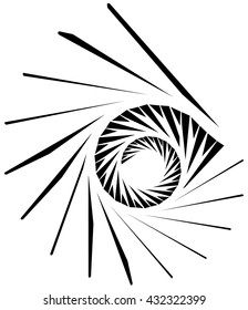 Geometric shape - Angular edgy element on white.