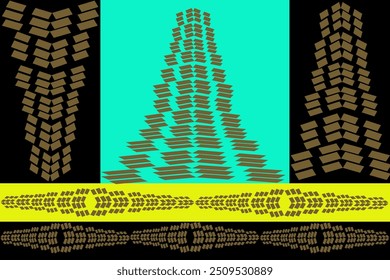 Disposição geométrica de forma no fundo para ser listrado moderno, design de arte da moda.