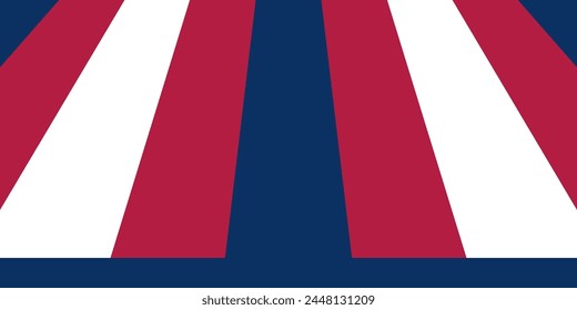 Geometric Shape Background, Artistic Design in White, Red, Blue. Vector for Cover Template, Poster, Greeting Card, Flyer, Social Media, Banner.