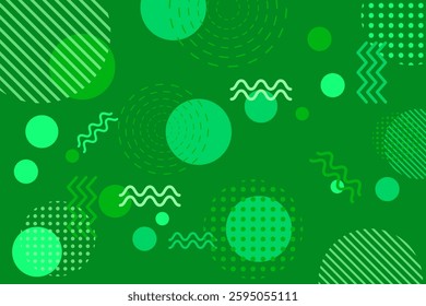  geometric shape background in green color with dark green background