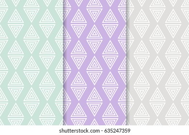 Geometric shape background. Triangle seamless pattern. Vector illustration