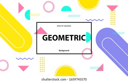 Geometric Shape Banner Background Premium Vector