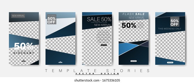 Geometrische Form Banner-Vorlage, die für Beiträge in sozialen Netzwerken bearbeitet werden kann. Vektorillustration-Design